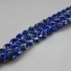 blue camouflage paracord bracelet unity band with red button in the corner, picture of a blue camouflage paracord bracelet unity band with red button fastener in the front corner