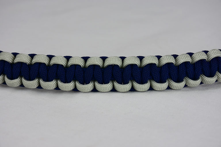 Navy Blue, Grey, and Navy Blue Paracord Bracelet That Will Help People