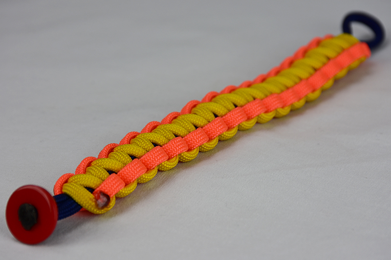 Neon yellow with blue 7.5\u201d Paracord bracelet