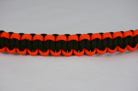 od green orange and od green paracord bracelet unity band across the center of a white background