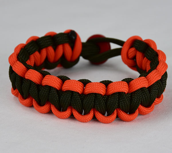 OD Green, Orange, and OD Green Paracord Bracelet | Multi Color w/ Red ...