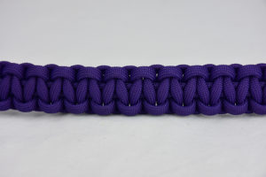 purple paracord bracelet unity band, picture of a purple paracord bracelet across the center of a white background