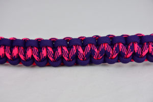 purple purple pink and purple camouflage paracord bracelet unity band across the center of a white background