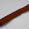 rust paracord bracelet unity band with red button, picture of a rust paracord bracelet unity band with red button fastener in the corner