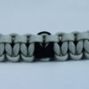 black and grey pow mia support paracord bracelet with black ribbon center