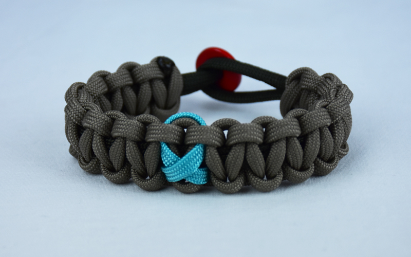 green and blue paracord bracelet